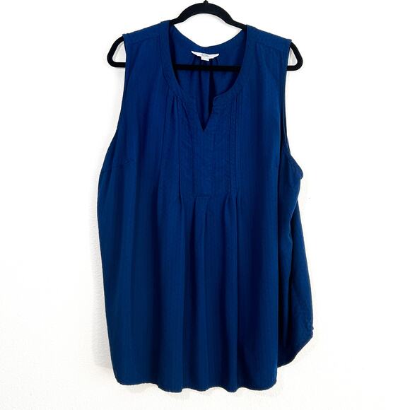 Croft & Barrow Plus Size Top 3X Womens Textured Summer Flowy Lagenlook Boho - Picture 1 of 6